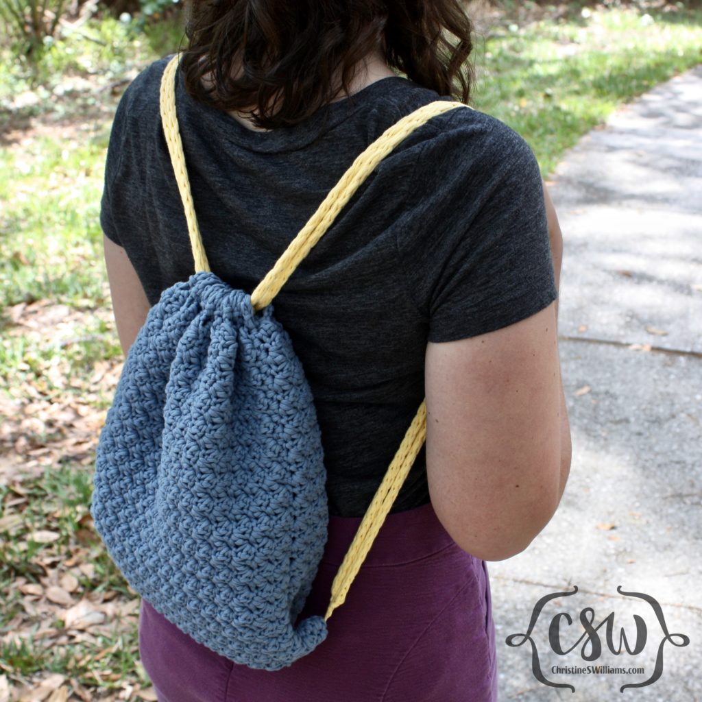 How To Crochet A Drawstring Backpack – Mama In A Stitch