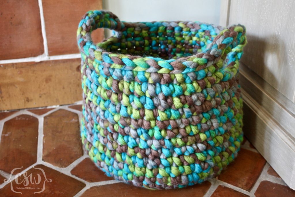 Chunky Floor Basket Colorful Christine